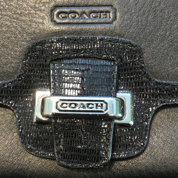 Coach black leather wallet - Picture 2 of 9